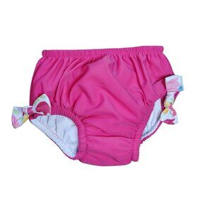 iPlay Swim Diaper Pink Side Bow Design Size 24M – Reusable Toddler Swimsuit Diap